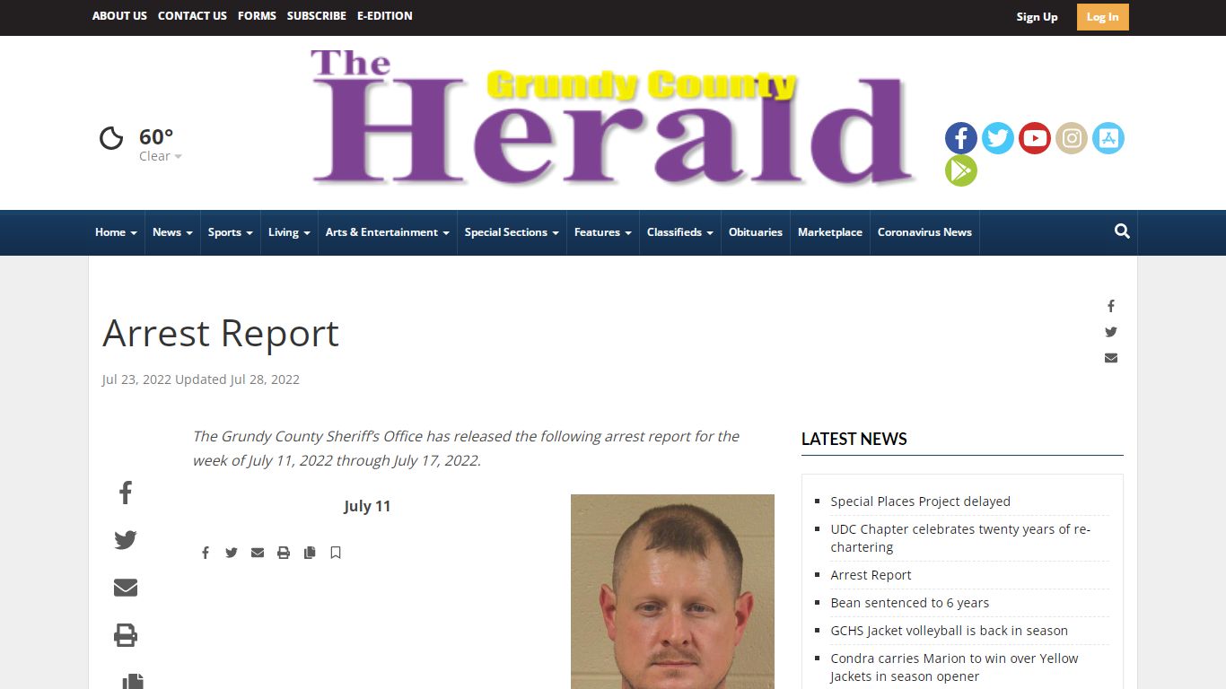 Arrest Report | Local News | grundycountyherald.com